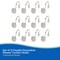 Kenney Mfg Abstract Rust-Resistant Metal Double Decorative Shower Curtain Hooks, Set of 12, Brushed Nickel KN62103 - alternate 2